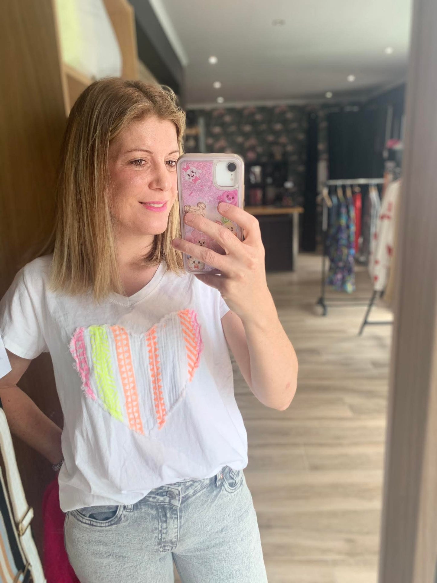 T-shirt « cœur » relief