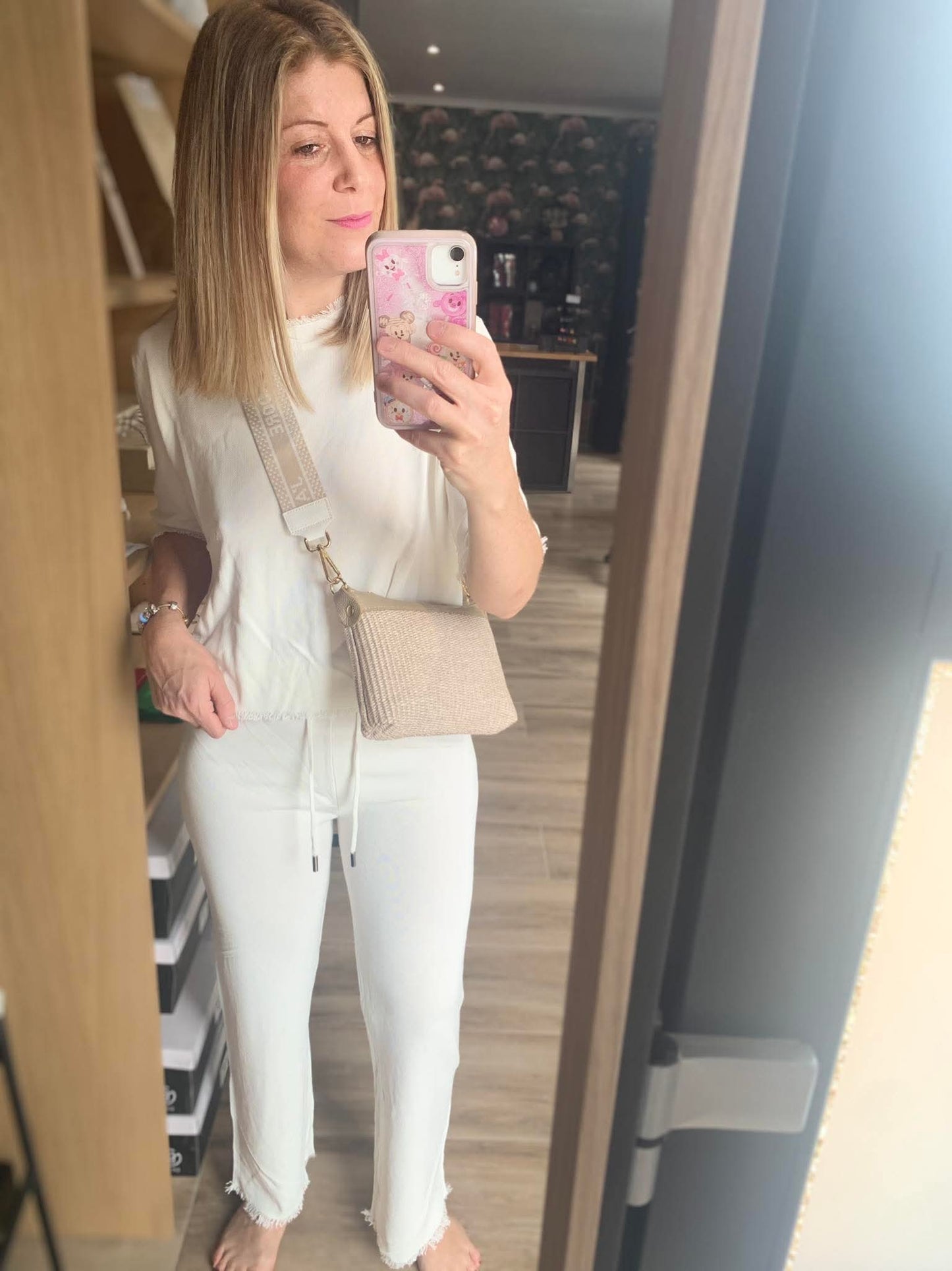 Ensemble fluide blanc cassé