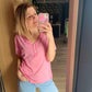 T-shirt rose smiley
