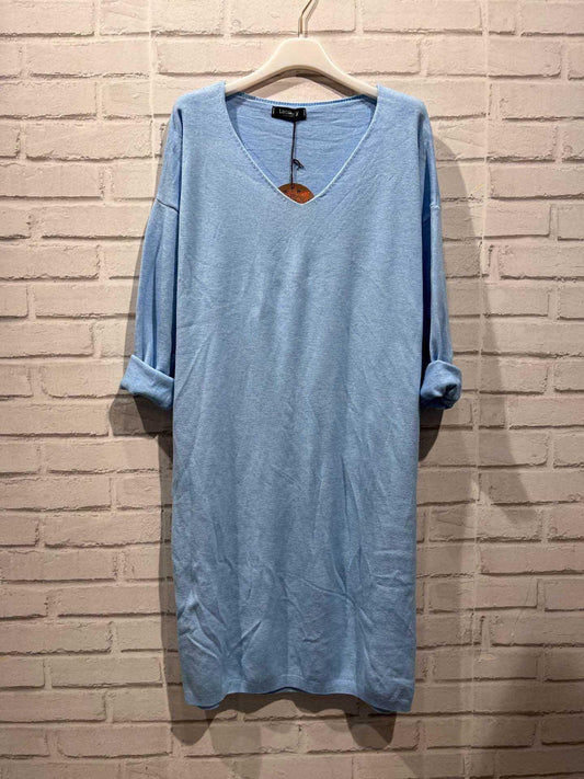 Robe bleu ciel viscose