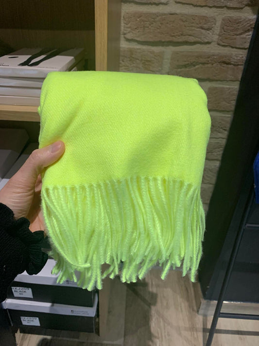 Écharpe douce jaune fluo