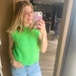 Pull sans manches vert fluo