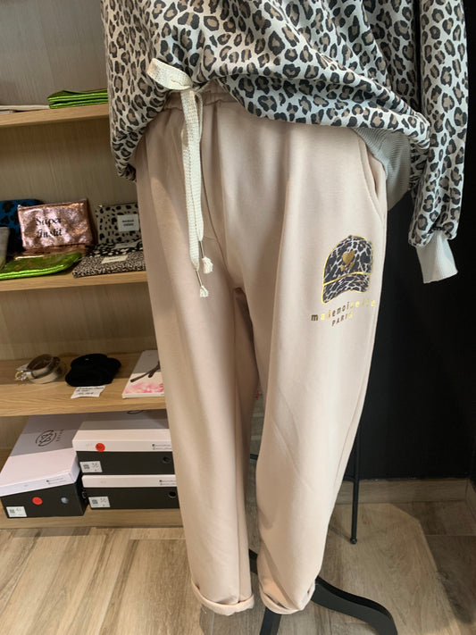 Pantalon jogg beige