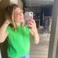 Pull sans manches vert fluo