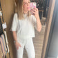 Ensemble fluide blanc cassé