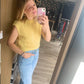 Pull sans manches jaune