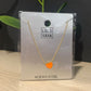 Collier acier inoxydable (cœur orange) réglable