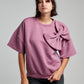 Blouse noeud rose