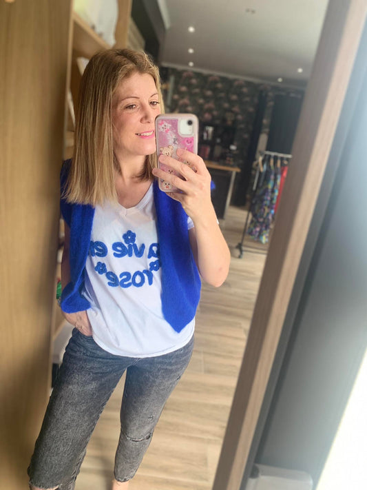 Gilet sans manches bleu royal