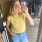Pull sans manches jaune