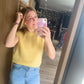 Pull sans manches jaune