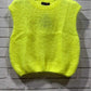 Pull sans manches jaune fluo