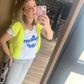 Gilet sans manches jaune fluo