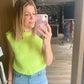 Pull sans manches jaune fluo
