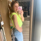 Pull sans manches jaune fluo
