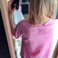 T-shirt rose smiley