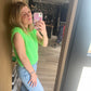 Pull sans manches vert fluo