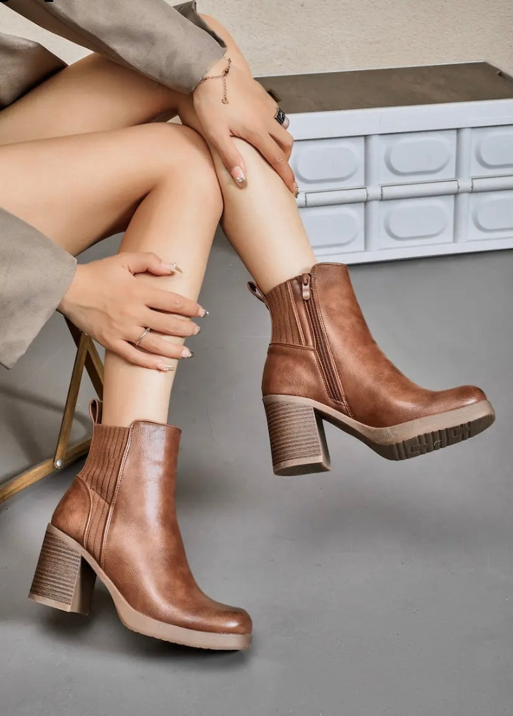 Bottines camel