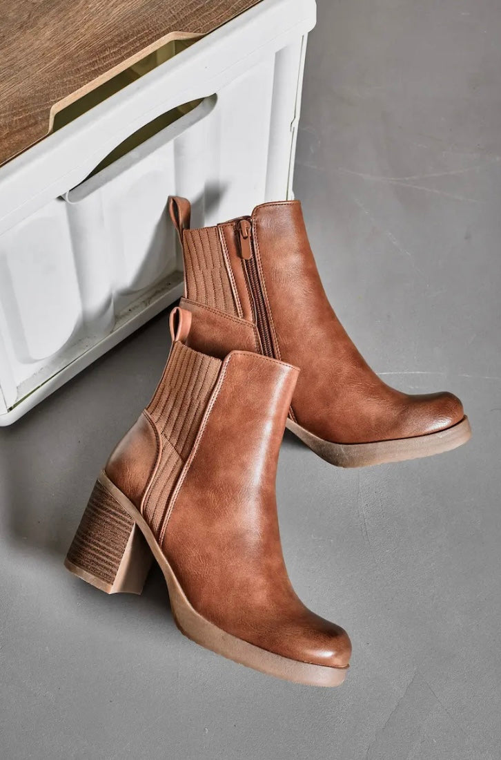 Bottines camel